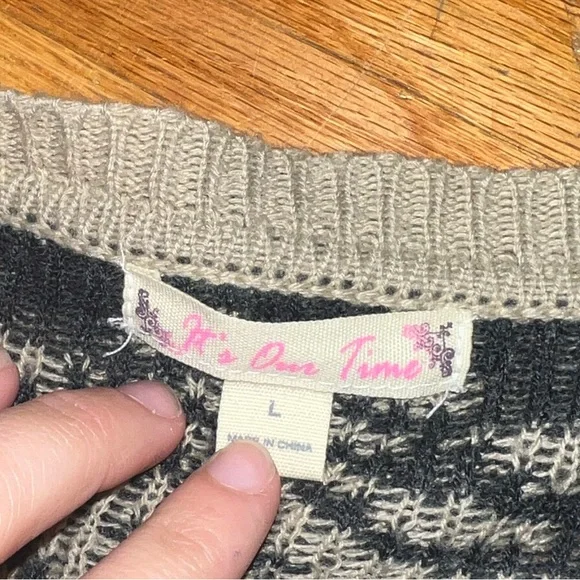 Long cardigan with pattern - Picture 3 of 4